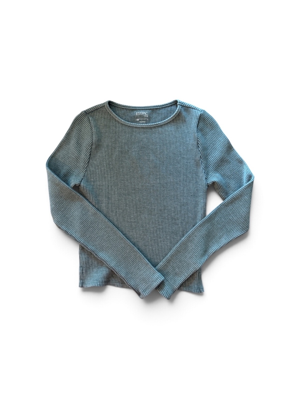 EST. PAC Olive Green Waffle-Knit Thermal Top | Women’s Small